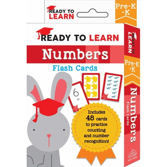 Ready to Learn: Pre-K-K Numbers Flash Cards: Includes 48 Cards to Practice Counting and Number Recognition! (Hardcover)