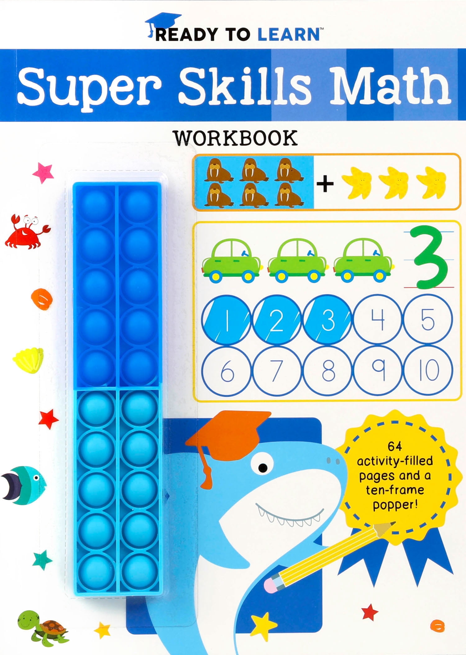 Ready to Learn: Super Skills Math Workbook with Ten-Frame Popper (Paperback)