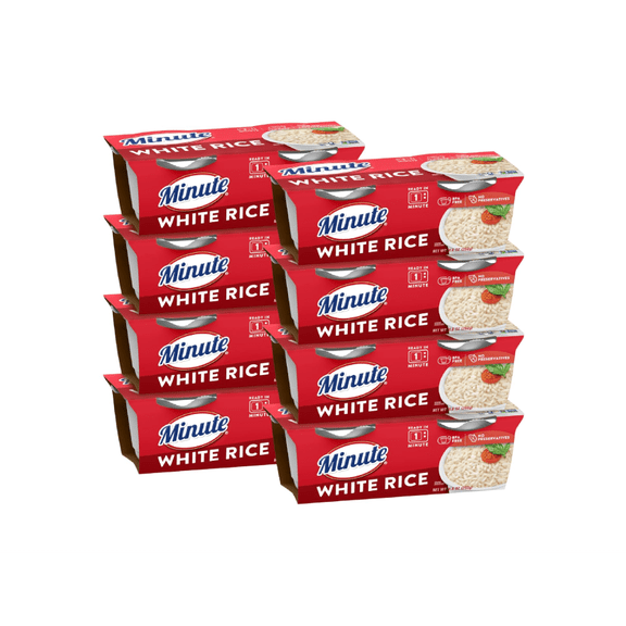 Ready-to-Serve White Rice, Microwavable Rice Cups, 8.8-Ounce Cups (Pack of 8)