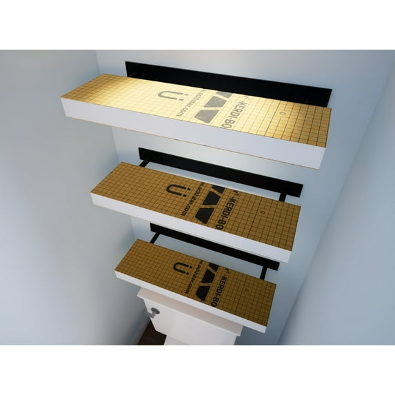 The Original™ Ready-to-Tile Free Floating Shelf with Orange XPS Board 8x24