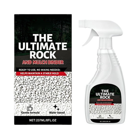 Ready-to-Use Gravel & Mulch Binder Spray Adhesive, Water-Based Landscape Rock Stabilizer, Outdoor Pea Gravel Glue for Yard Paths, Decorative Stones,8 FL OZ.