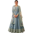 thumbnail image 1 of Ready to Wear Designer Anarkali Gown Suits Indian Pakistani Salwar Kameez Dress ( Sky Blue, 3XL - 48 ), 1 of 6
