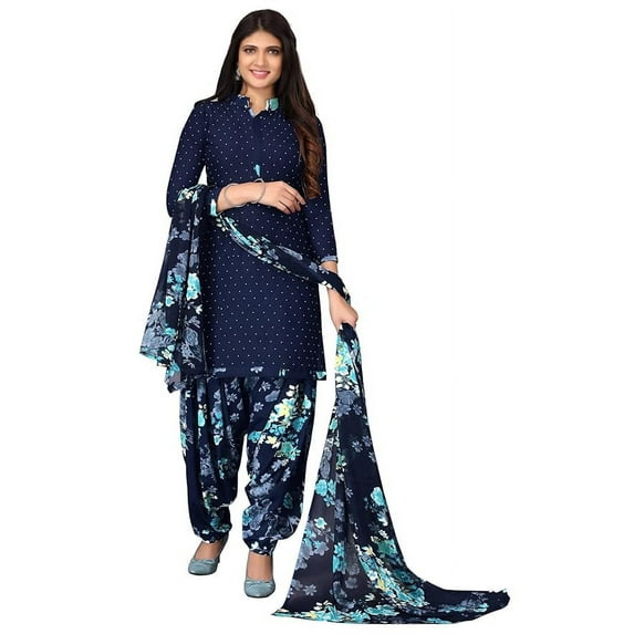 Ready to Wear Indian pakistani Designer Crepe Salwar Suit With Matching Dupatta For Women