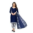 thumbnail image 1 of Ready to Wear Indian pakistani Designer Crepe Salwar Suit With Matching Dupatta For Women, 1 of 3