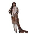 thumbnail image 1 of Ready to Wear Lawn with embroidery Pakistani Dress for Women with Chiffon Duppata - Three Piece Set (XL, Cream), 1 of 6