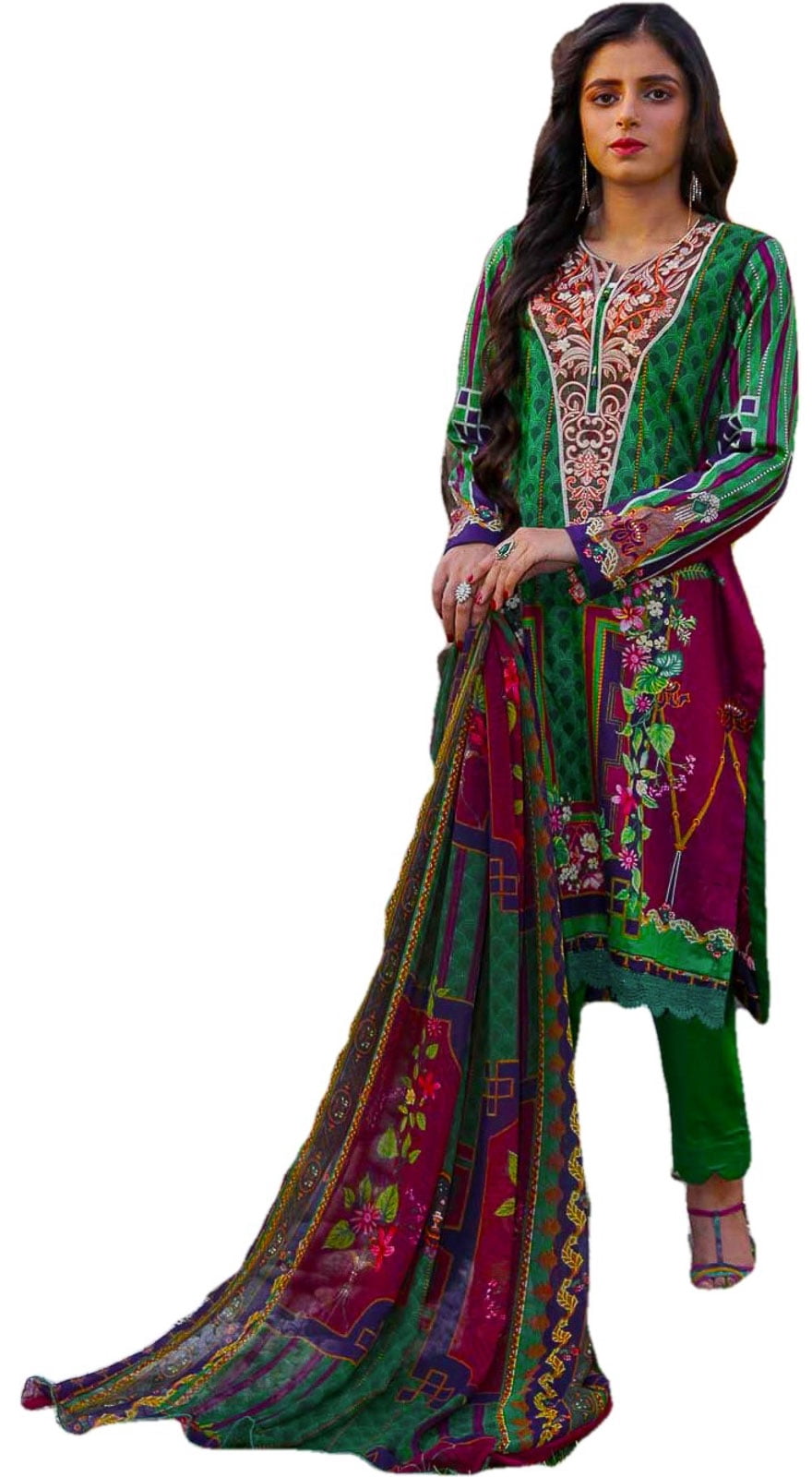 Ready to Wear Lawn with embroidery Pakistani Dress Kuwait | Ubuy