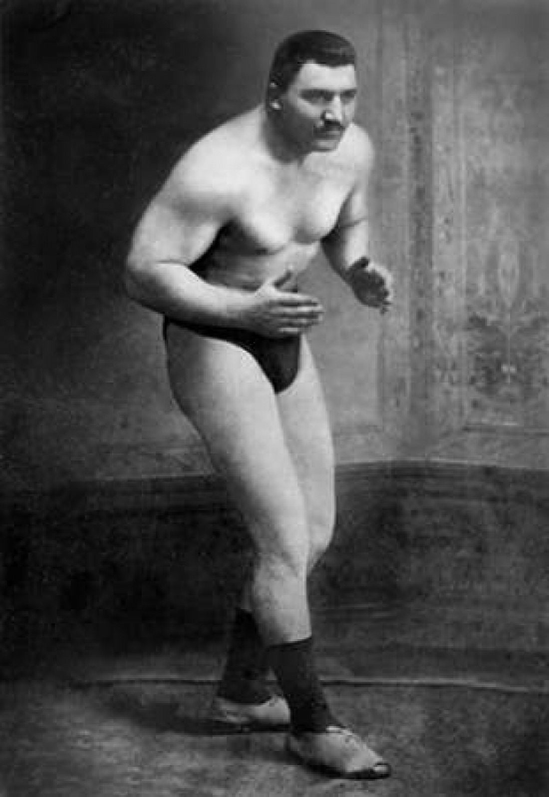 Ready to Wrestle Canvas Art - Vintage Wrestler (12 x 18)