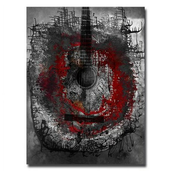 Ready2HangArt 'Acoustic Guitar' Oversized Abstract Canvas Wall Art
