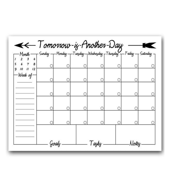 Ready2HangArt 'Arrowhead' Dry Erase Monthly Calendar on ArtPlexi 30 in. H x 40 in. W