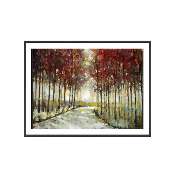 Ready2HangArt Autumn Morning Drive Framed Print Wall Art by Norman Wyatt Jr. 40" W x 30" H