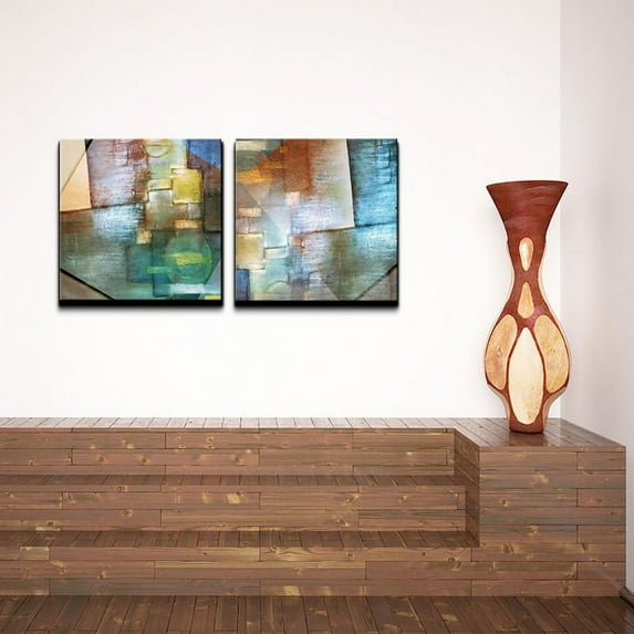 Ready2HangArt Canvas Art Print, 16" x 32", Set of 2