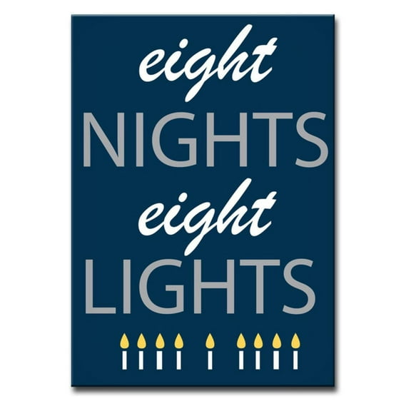Ready2HangArt Eight Nights Eight Lights Wrapped Canvas Wall Art