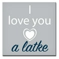 thumbnail image 1 of Ready2HangArt  'I Love you a Latke II' Hanukkah Canvas Wall Art Grey 16" W x 16" H, 1 of 6