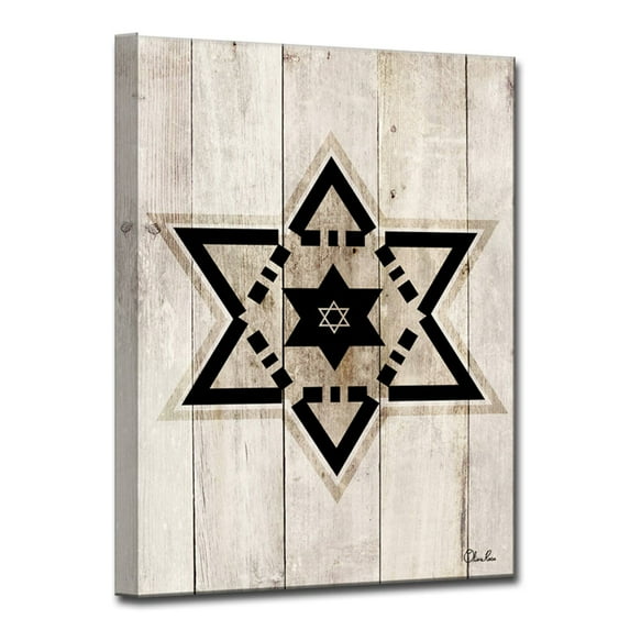 Ready2HangArt Inspirational Star of David VIII Wrapped Canvas Wall Art