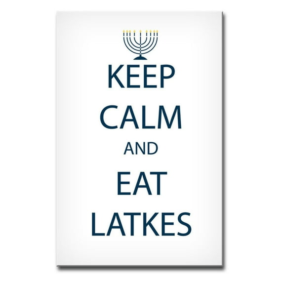 Ready2HangArt Keep Calm and Eat Latkes Wrapped Canvas Wall Art