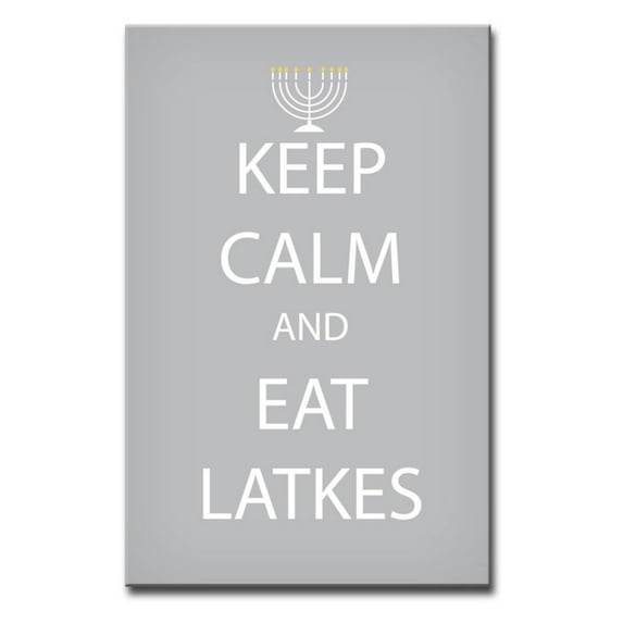 Ready2HangArt Keep Calm and Eat Latkes Wrapped Canvas Wall Art