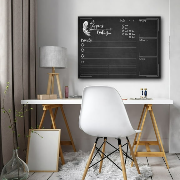 Ready2HangArt R2H Methods 'It Happens Today' Dry Erase Daily Planner on ArtPlexi 16 In. H X 20 In. W