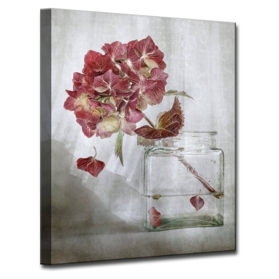 Ready2HangArt Red Hydrangea Canvas Wall Art