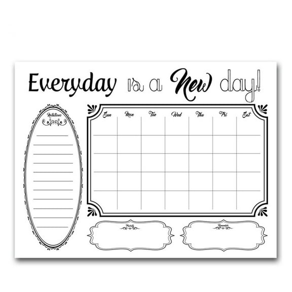 Ready2HangArt 'Shabby Chic' Dry Erase Monthly Calendar on ArtPlexi 20 in. H x 30 in. W
