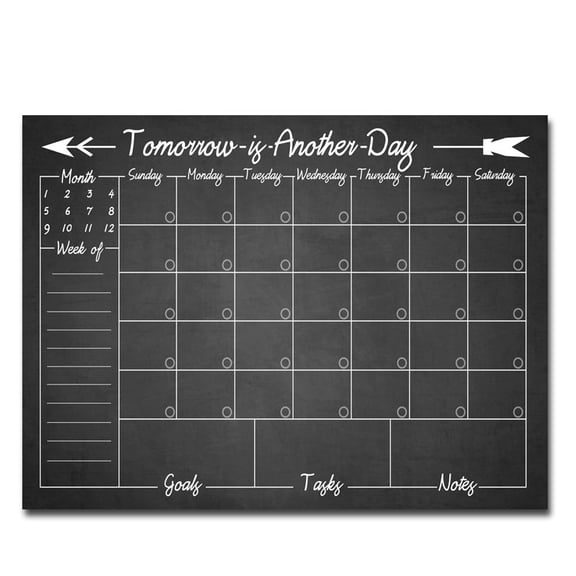 Ready2HangArt 'Tomorrow' Dry Erase Monthly Calendar on ArtPlexi 12 In. H X 16 In. W