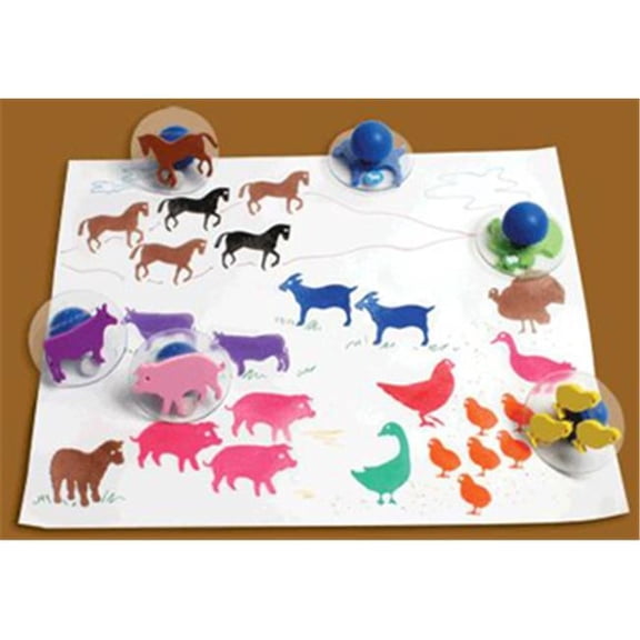 Ready2Learn Giant 10Pk Farm Animals Stamps