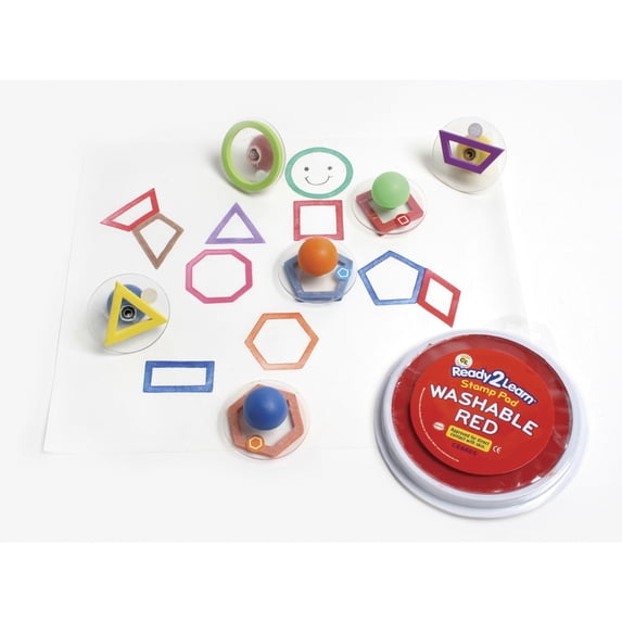 READY 2 LEARN Giant Stampers - Geometric Shapes - Outline - Set of 10