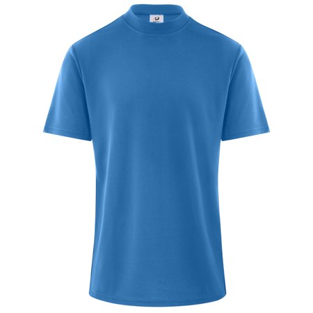 ReadyGOLF Mens Mock Neck Coolmax Polo Shirt - Blue