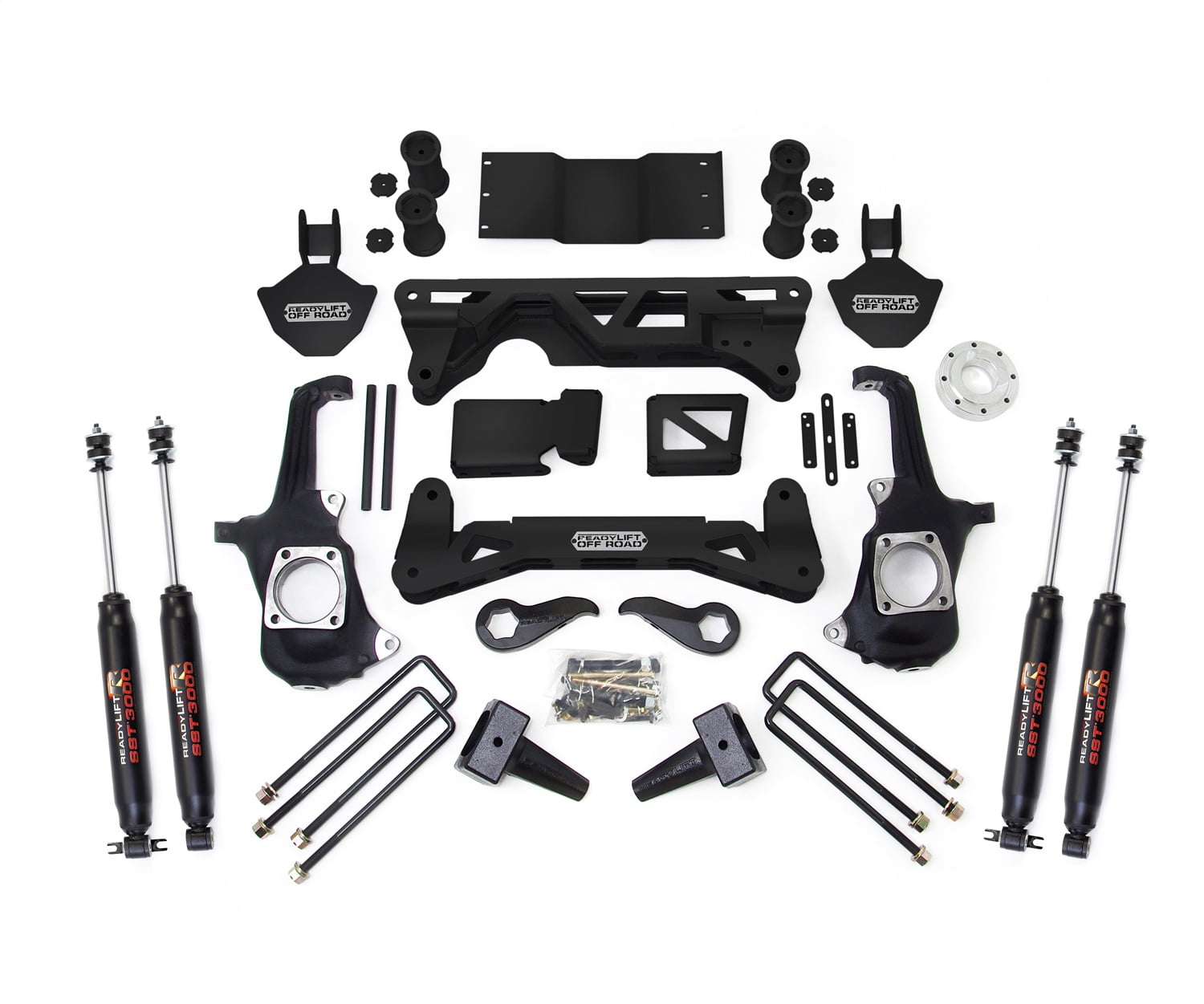 ReadyLift 44-3050 Big Lift Kit w/Shocks; 5-6 in. Lift; w/SST3000 Shocks; w/Factory Keys; Fits select: 2011-2019 CHEVROLET SILVERADO, 2011-2019 GMC SIERRA