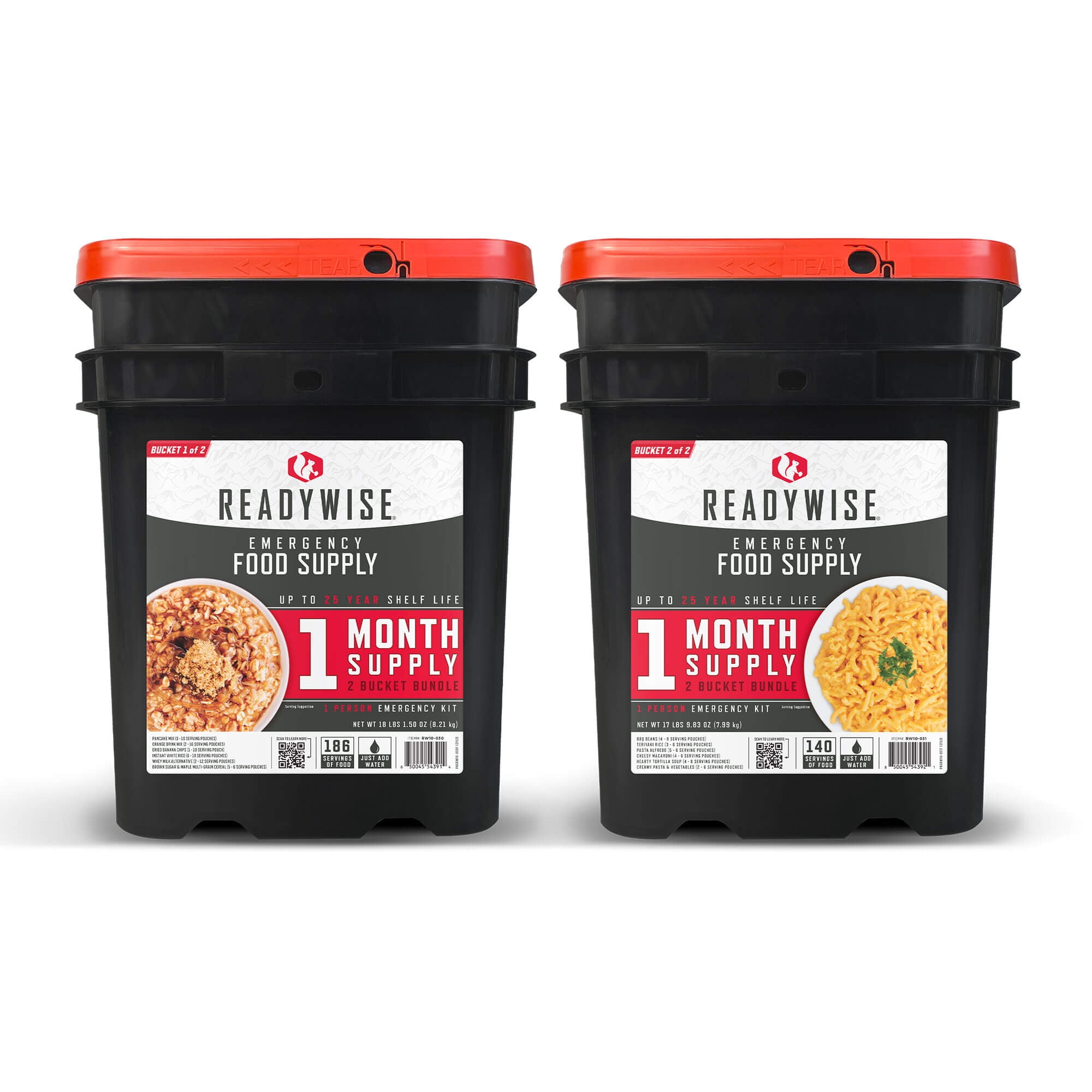 ReadyWise Emergency Food Supply 1 Month 298 Servings 35 lb 11.33 oz