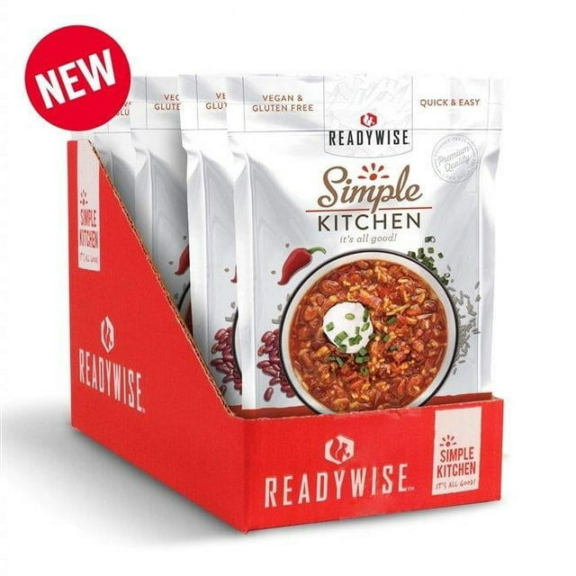 ReadyWise 5.75 x 11 x 8.75 in. Simple Kitchen Hearty Veggie Chili Soup ...
