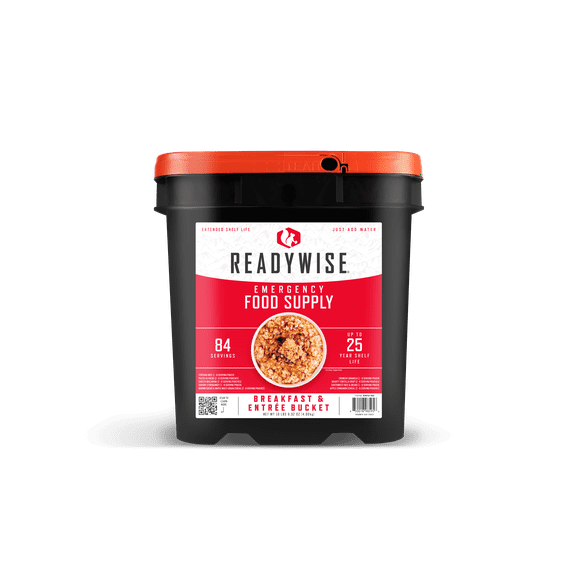 ReadyWise Breakfast & Entree Grab & Go Bucket, 84 Servings