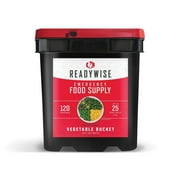 ReadyWise Survival Vegetable Supply 120 Servings Dehydrated Camping Meals with 25-Year Shelf Life