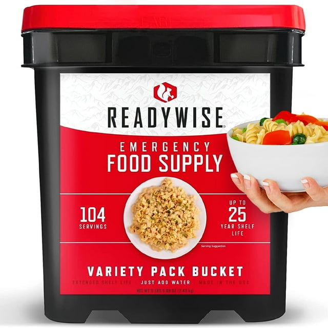 ReadyWise Emergency Food Variety Bucket (104 Servings)