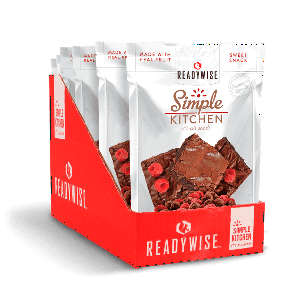 ReadyWise Freeze-Dried Raspberry Chocolate Bites, 6-Pack, 2 oz