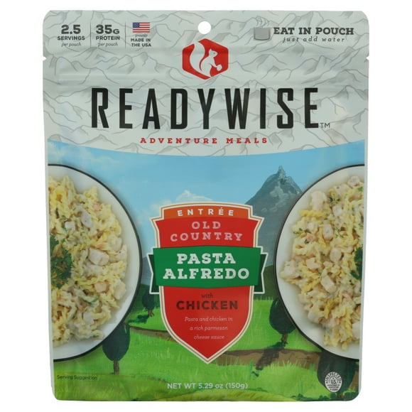 Wise Foods Ready Wise Pasta Alfredo Single Pouch Two Servings