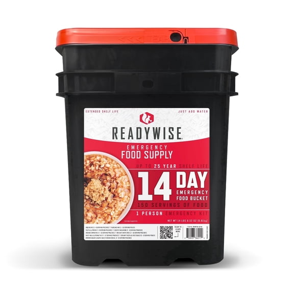 ReadyWise 14 Day Emergency Food Supply Bucket- 150 Servings
