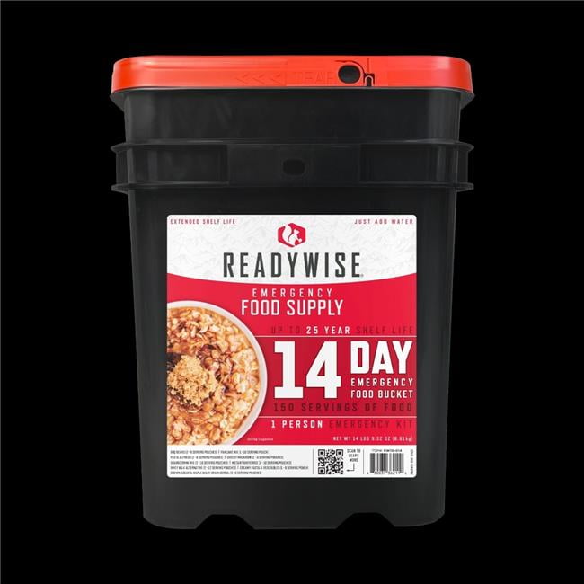 14-Day Emergency Food Supply Bucket with 150 Servings