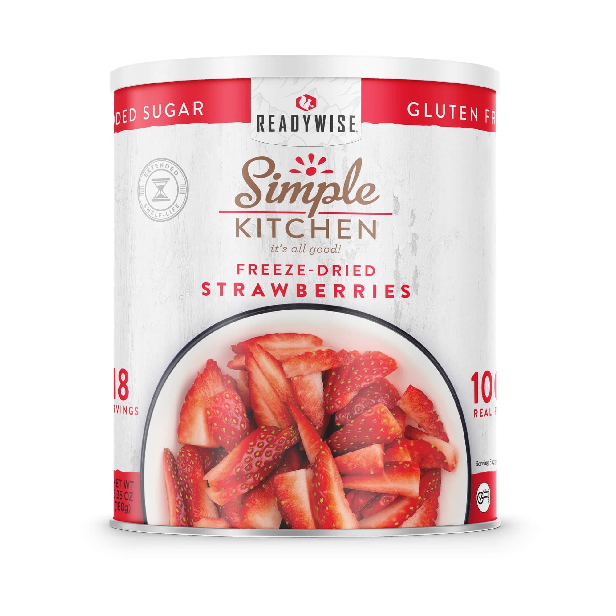 ReadyWise Sliced Strawberries Whole Shelf-Stable 18 Servings