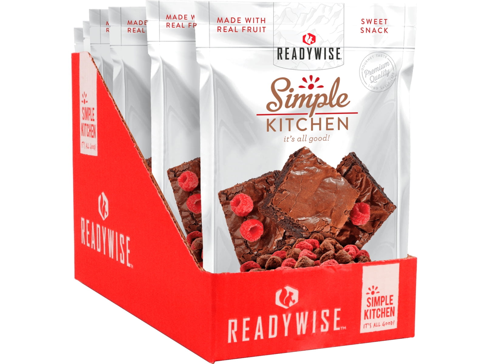 Freeze-Dried Raspberries & Brownie Bites - Gluten Free (6 Single Serving Packets)