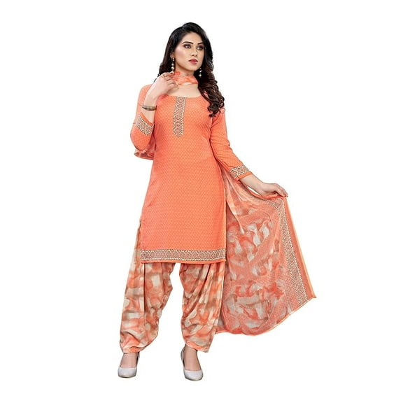 Readymade Indian pakistani Style Crepe Salwar Suit With Designer Dupatta For Women