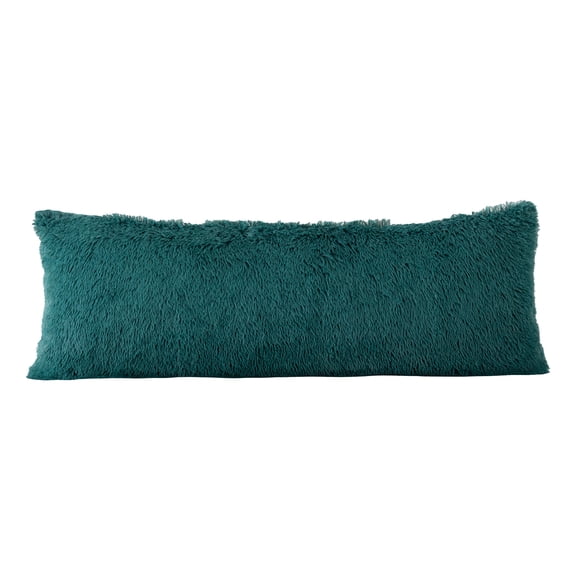 Reafort Luxury Long Hair, PV Fur, Faux Fur Body Pillow Cover/Case 21"x54" with Hidden Zipper Closure (21"x54" Body Pillow Cover, Evergreen)