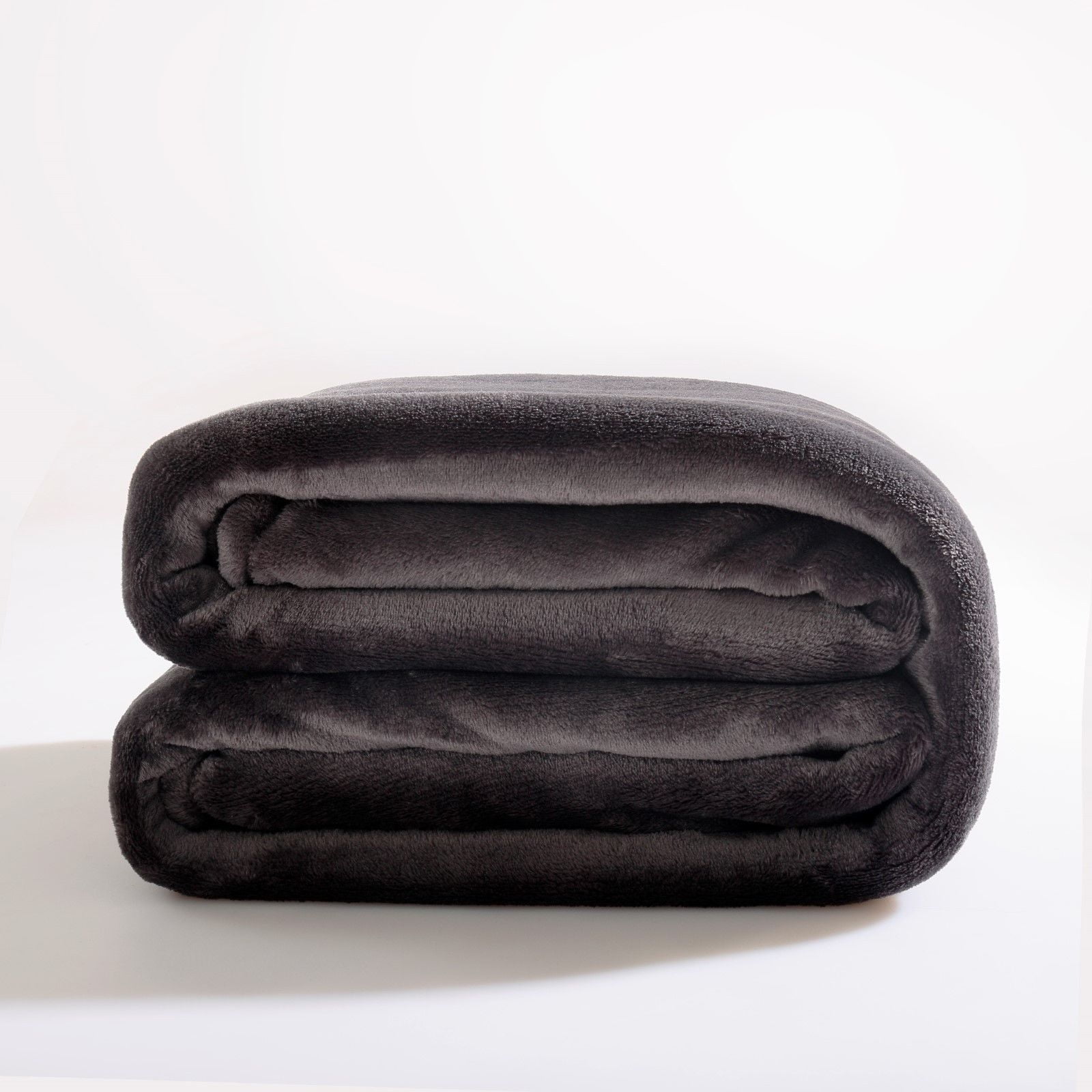 Reafort Ultra Soft Flannel Fleece All Season Light Weight Living Room/Bedroom Warm Throw Blanket (Dark Grey, Twin 66"X90")