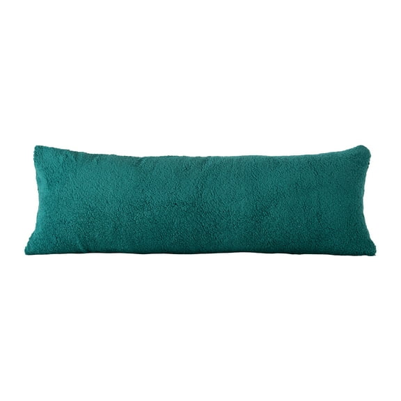 Reafort Ultra Soft Sherpa Body Pillow Cover/Case with Zipper Closure 21"x54" (Evergreen, 21"x54" Body Pillow Cover)