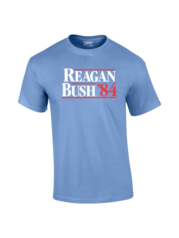 Reagan Bush 1984 Presidential Campaign Political Design Men's Short Sleeve T-shirt President Retro 80's Condervative Republican-Carolina-XL