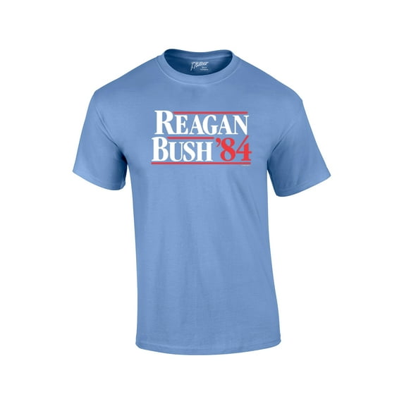Reagan Bush 1984 Presidential Campaign Political Design Men's Short Sleeve T-shirt President Retro 80's Condervative Republican-carolina-6xl