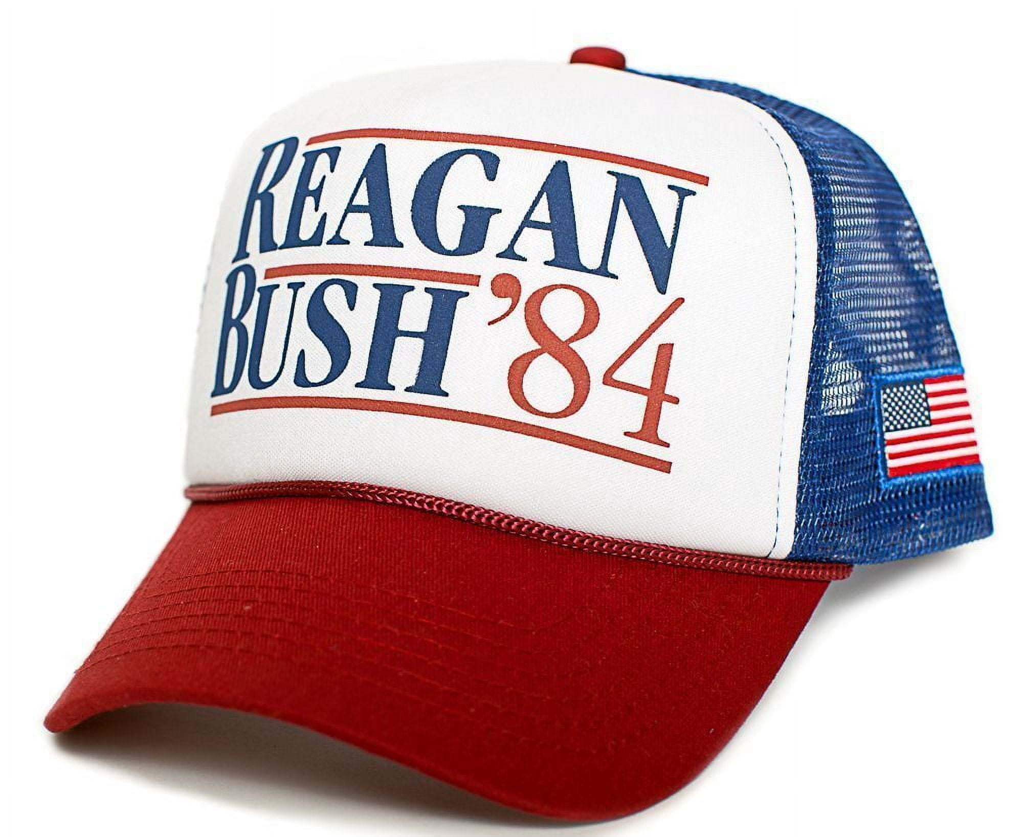 Reagan Bush 84 Hat Custom USA Flag Unisex Adult Cap Royal/Red - Walmart.com