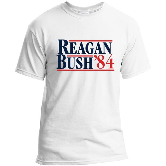 Reagan Bush '84 Presidential Campaign Logo T-Shirt