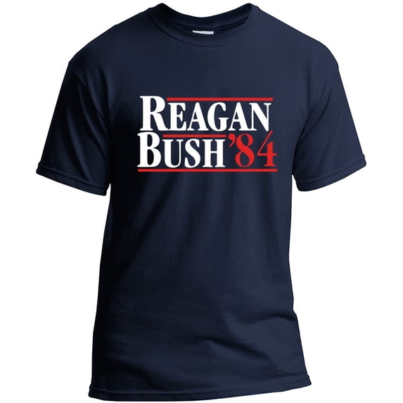 Reagan Bush '84 Presidential Campaign Logo T-Shirt