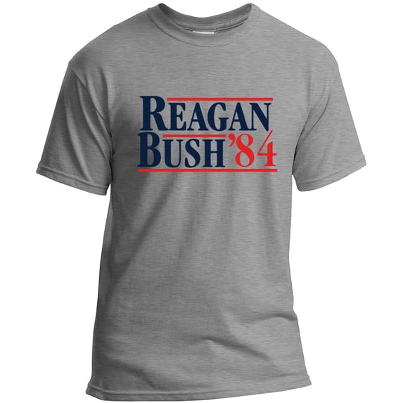 Reagan Bush '84 Presidential Campaign Logo T-Shirt