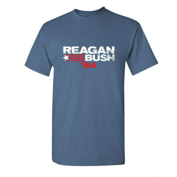 Reagan Bush 84 Shirt Casual Fun Saying Humor Graphic Tees Sarcastic Novelty Gift Apparel For Party Lovers Funny T Shirt For Men